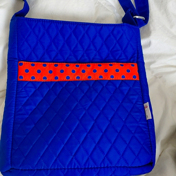 Orange and blue Diaper bag